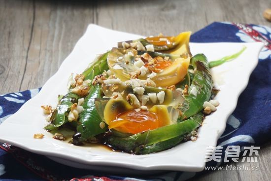 Roasted Preserved Eggs with Peppers recipe