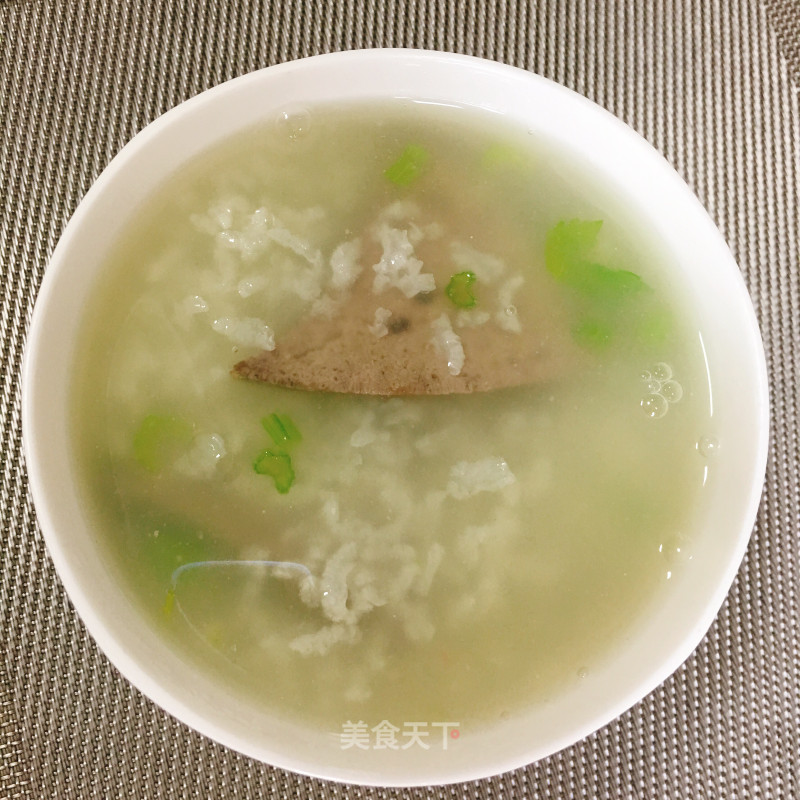 Celery Pork Liver Congee recipe