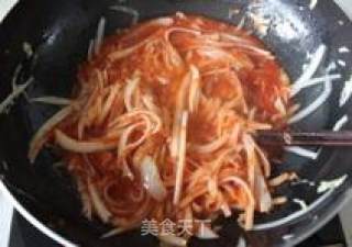 Korean Seafood Kimchi Rice Cake recipe