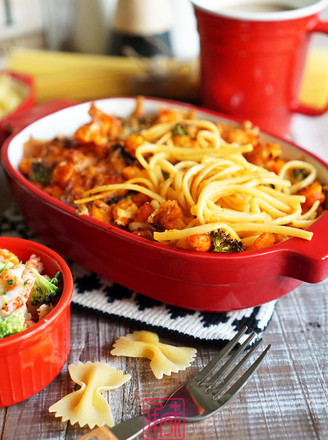 Chengwei Baked Pasta with Crayfish and Cheese recipe
