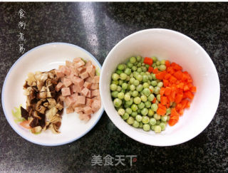 Peas, Ham and Diced Mushrooms recipe