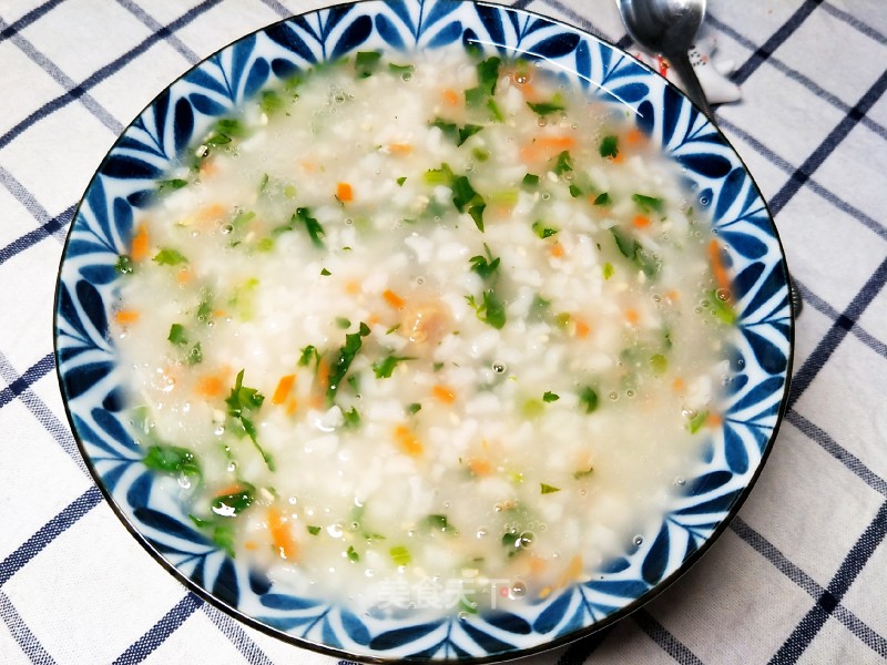 Congee with Scallops and Vegetables
