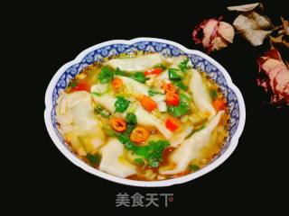 Shepherd's Purse Dumplings in Sour Soup recipe