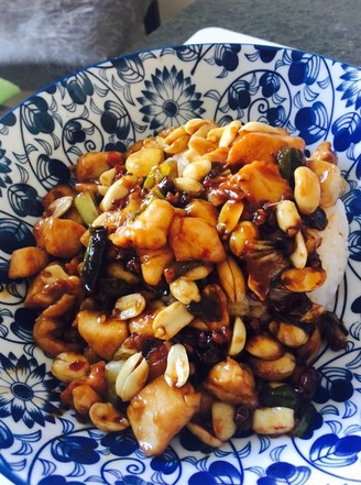 Super Simple Kung Pao Chicken Rice Bowl recipe