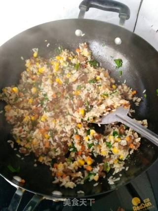 Beef Multicolored Fried Rice recipe