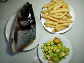 Fish Head Stewed with Bean Fruit to Nourish Children's Brain recipe