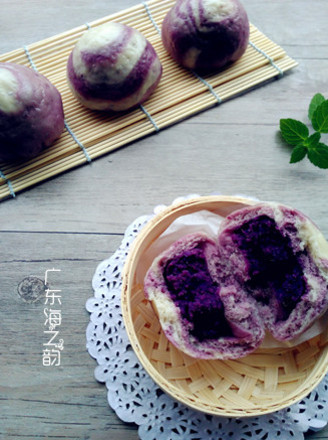 Spiral Purple Sweet Potato Bun recipe