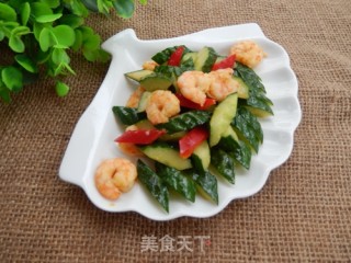 Fried Shrimp with Cucumber recipe