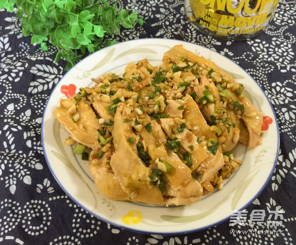 White Sliced Chicken with Scallion Oil recipe