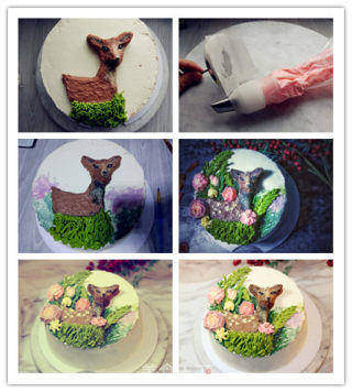 # Fourth Baking Contest and is Love to Eat Festival# Son of Forest-three-dimensional Decorated Cake recipe