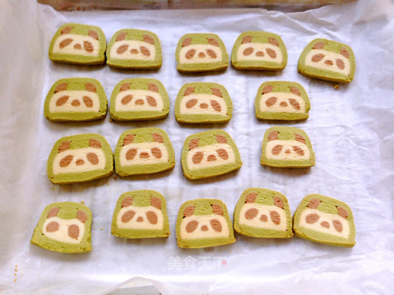 Panda Matcha Cocoa Cookies recipe