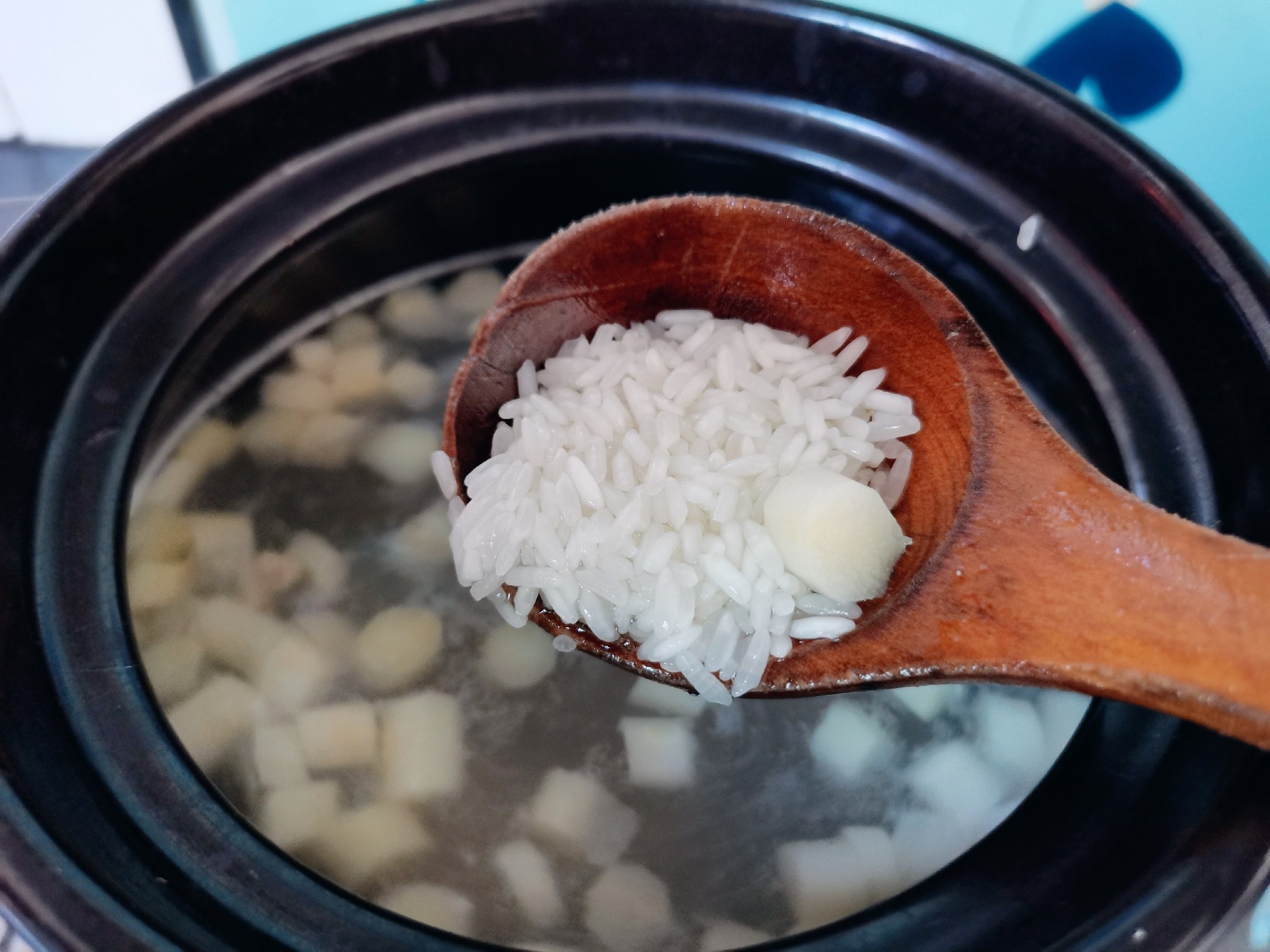 Casserole "asparagus Pork Porridge" recipe