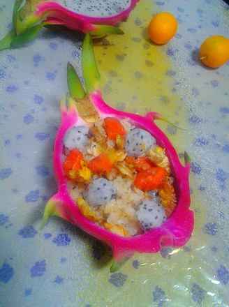 Dragon Fruit Egg Fried Rice recipe
