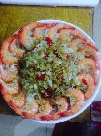 Steamed Shrimp with Garlic Chopped Pepper and Vermicelli recipe