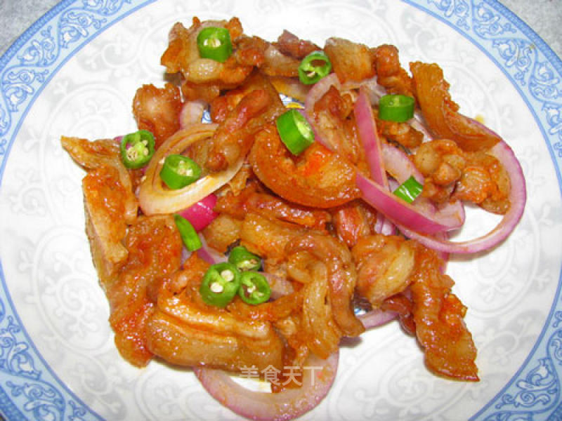 Grilled Pork Belly with Onions recipe