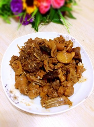 Roasted Rabbit Meat with Mushrooms recipe