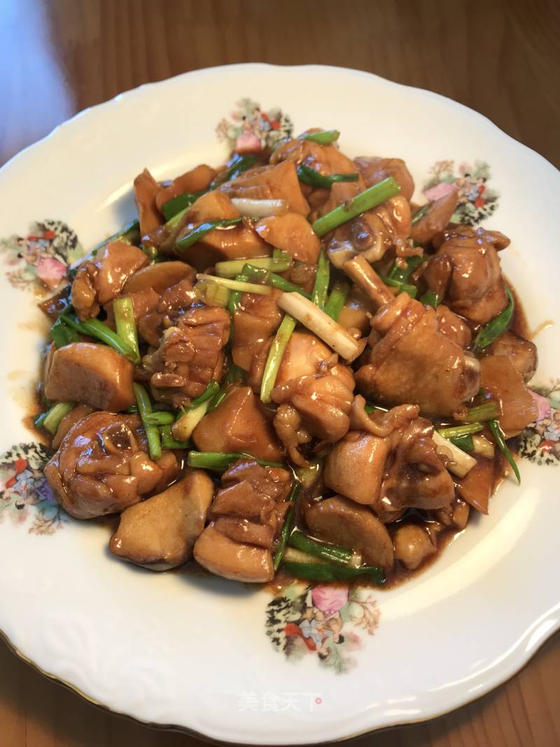 Grilled Chicken Nuggets with King Pleurotus recipe