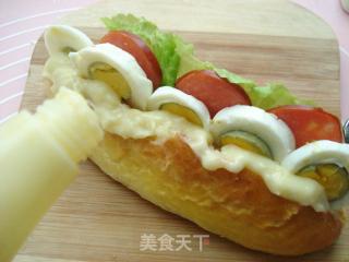 Hot Dog Buns with Corn Salad Dressing recipe