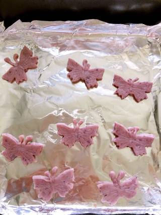 #aca Fourth Session Baking Contest# Making Pornographic Purple Sweet Potato Butterfly Cookies recipe