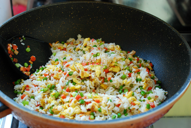 Fried Rice with Mustard, Mixed Vegetables and Egg recipe