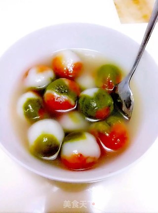 Colorful Glutinous Rice Balls recipe