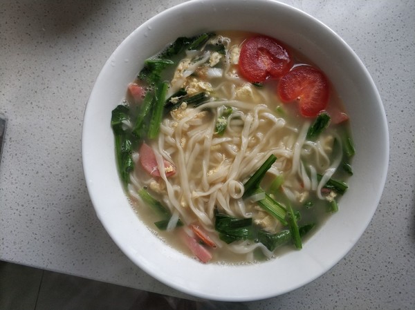 Egg Ham Stewed Noodles recipe