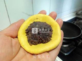 Children's Favorite-pumpkin Glutinous Rice Bean Paste Cake recipe