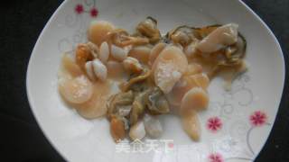 [steamed Scallops with Gold and Silver Garlic] recipe