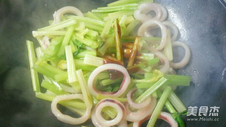 Celery Fried Squid Rings recipe