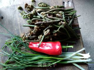 #春食野菜香# Fried Fern with Wild Onion Fermented Bean Curd recipe