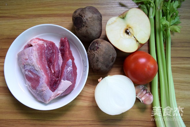 Beetroot Beef Brisket Fruit and Vegetable Soup recipe