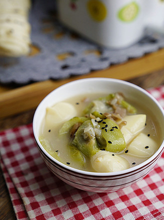 Tofu and Vegetable Loofah Soup recipe