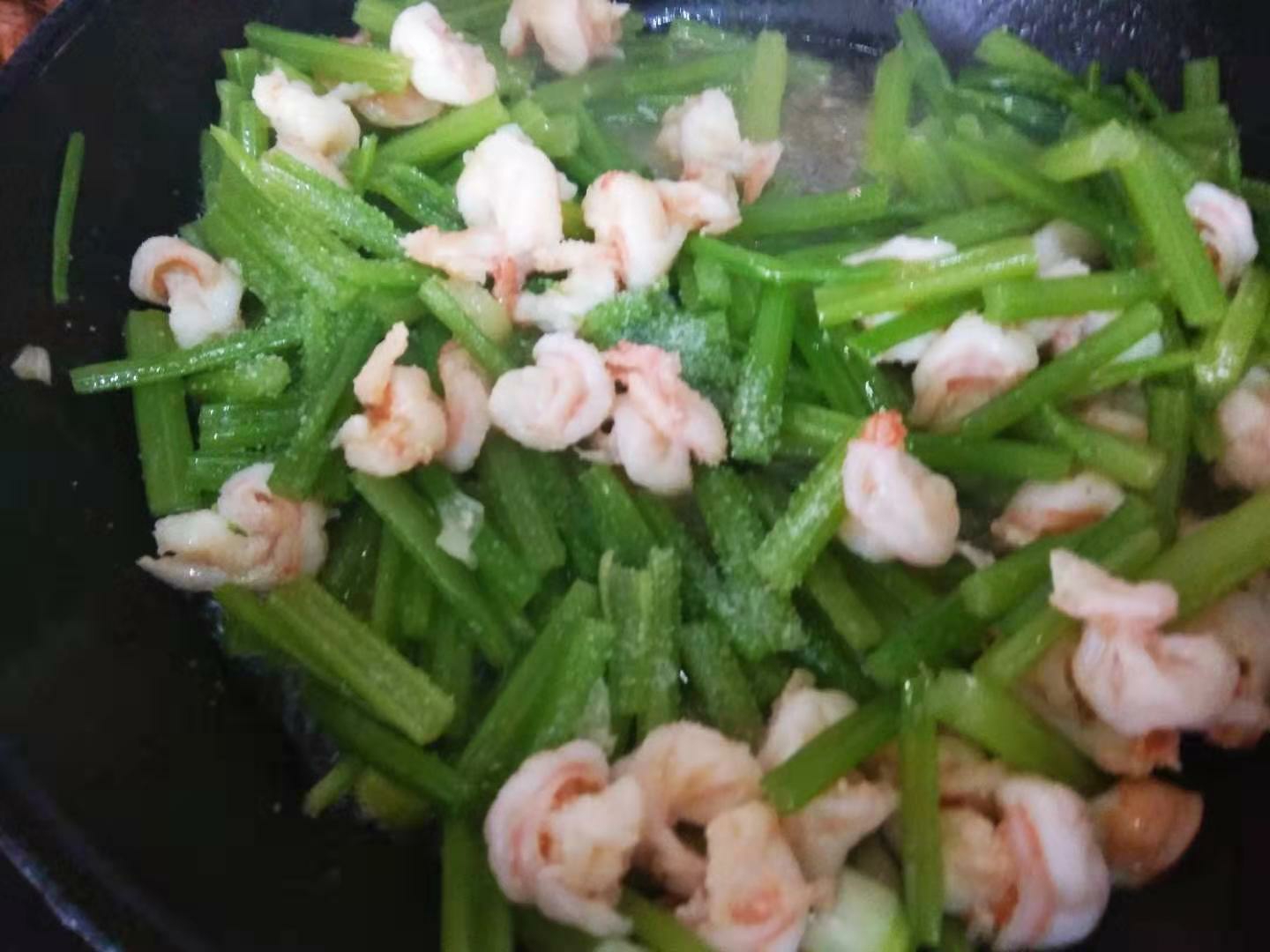 Stir-fried Celery with Shrimp recipe