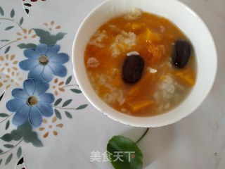 Pumpkin Congee with Red Dates and Glutinous Rice recipe