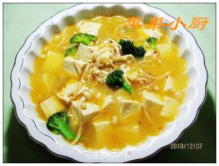 Chopped Pepper Golden Needle Tofu Soup recipe