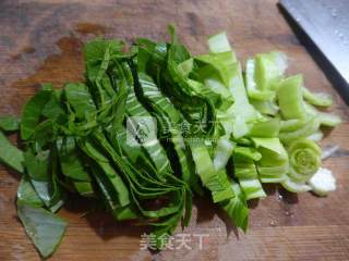 Green Vegetable Mung Bean Sprout Rice Cake Soup recipe