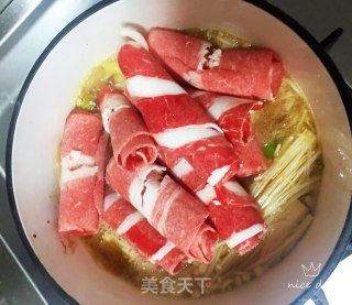 Enoki Mushroom Beef Soup recipe