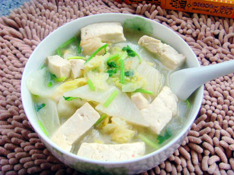 Cabbage Tofu Soup. recipe