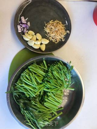 Refreshing and Delicious Shrimp Skin Water Spinach recipe