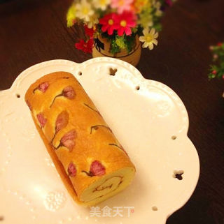 Sakura Chiffon Cake Roll recipe