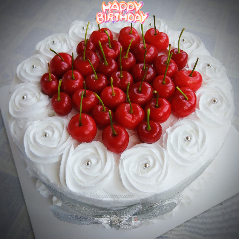 #四session Baking Contest and It's Love to Eat Festival# Cherry Butter Birthday Cake recipe