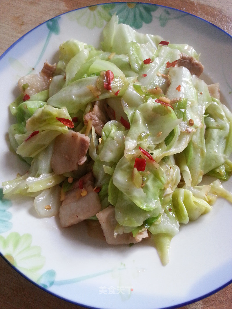 Shredded Cabbage Fried Pork recipe