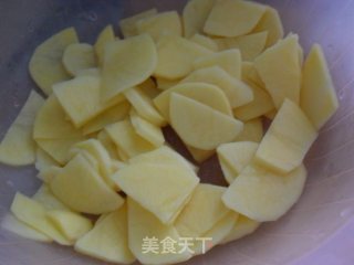 Fried Potato Chips with Onions recipe