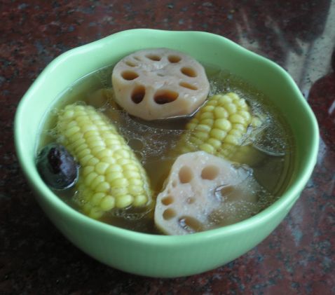 Lotus Root Corn Soup recipe