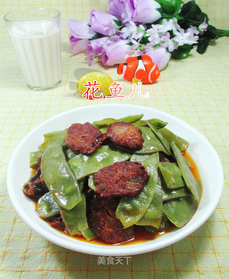 Stir-fried Lentils with Spicy Sausage recipe