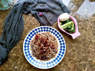 A Bowl of Hot and Sour Bitter Soba Noodles in Summer recipe