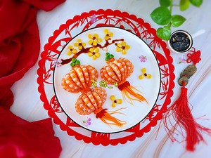 Auspicious New Year’s Eve Dishes❗️great Simple✨good Luck Lantern Shrimp, Delicious and Beautiful recipe