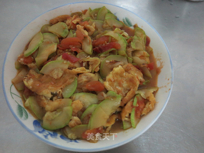 Stir-fried Melon with Tomato and Egg recipe
