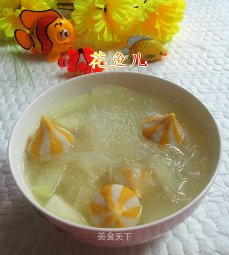 Fish Roe Wrapped Winter Melon Vermicelli Soup recipe