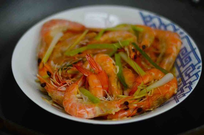 Steamed Ginger Scallion Shrimp recipe